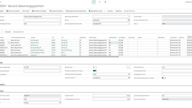Screenshot von KatarGo: Die Branchenlösung erweitert Business-Central um Funktionen für Multi-Channel-Vertrieb und ermöglicht personalisierten Katalog- und Gutscheinversand