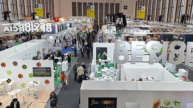 Blick auf die Ausstellung der Fruit Logistica 2025