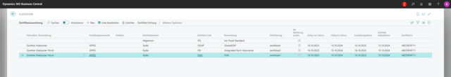 Screenshot Freshfin: ERP-Schnittstelle zu Simvia