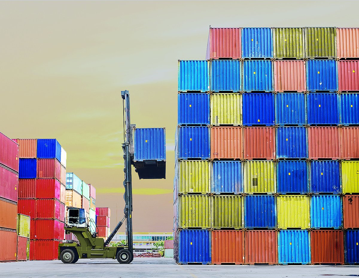 Container im Containerhafen