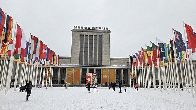Messe Berlin bei Schnee und Eis