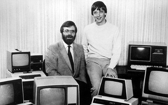 Microsoft Co-Founders Bill Gates und Paul Allen 1975 (© Microsoft)